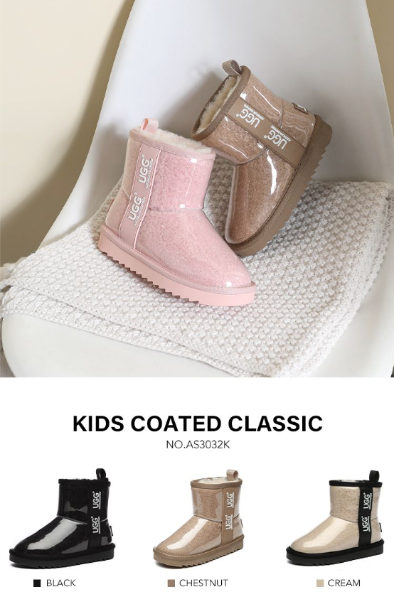 AUSTRALIAN SHEPHERD® UGG Boots Kids Clear Waterproof Shearling Coated Classic AS 3032K