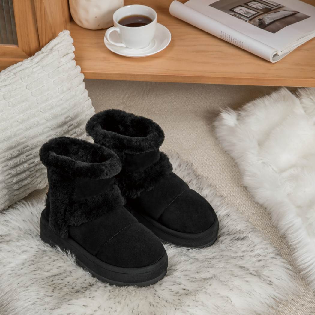 UGG EVERAU® Udelia Platform Shearling-Lined Boots UEA 3007