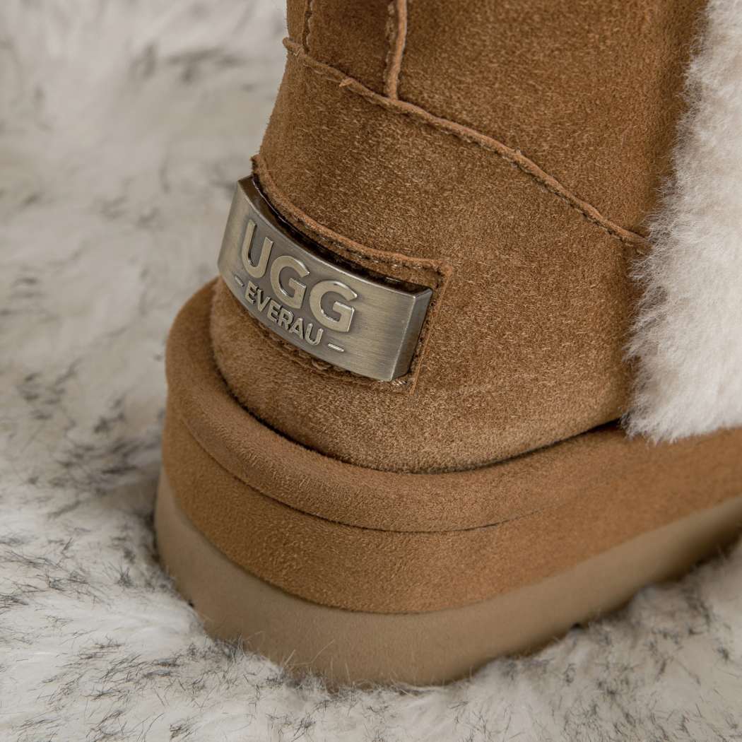 UGG EVERAU® Udelia Platform Shearling-Lined Boots UEA 3007