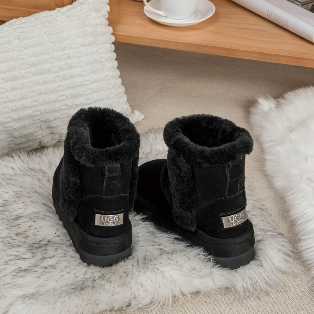 UGG EVERAU® Udelia Platform Shearling-Lined Boots UEA 3007