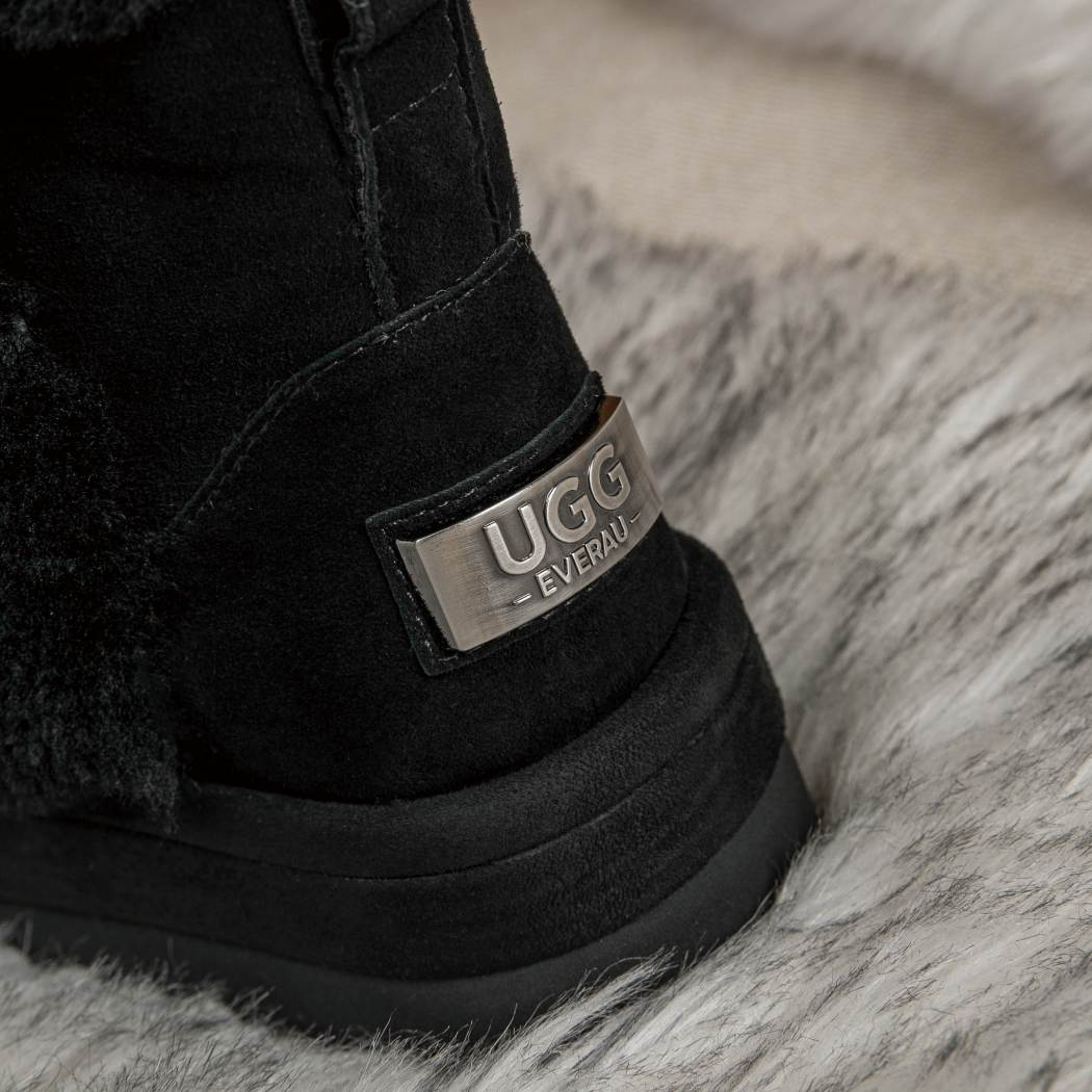 UGG EVERAU® Udelia Platform Shearling-Lined Boots UEA 3007