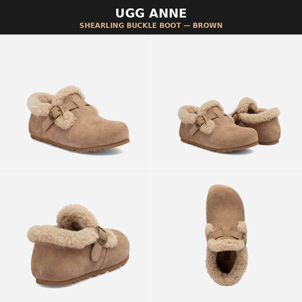 OZWEAR UGG Women's Wool Suede Sheepskin Mary Janes OB1039