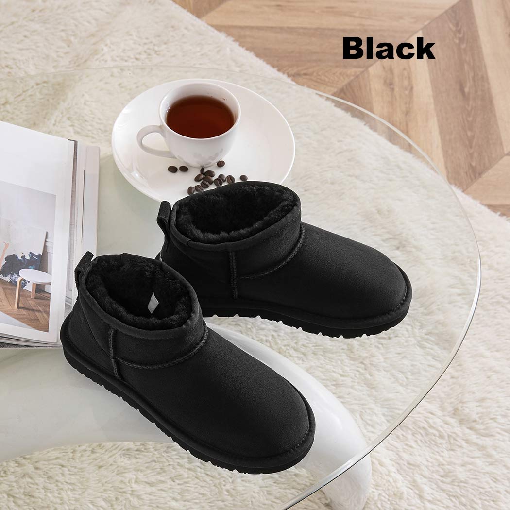 AUSTRALIAN SHEPHERD® UGG Boots Double Faced Sheepskin Wool Ankle Mini Boots Jade AS 3068