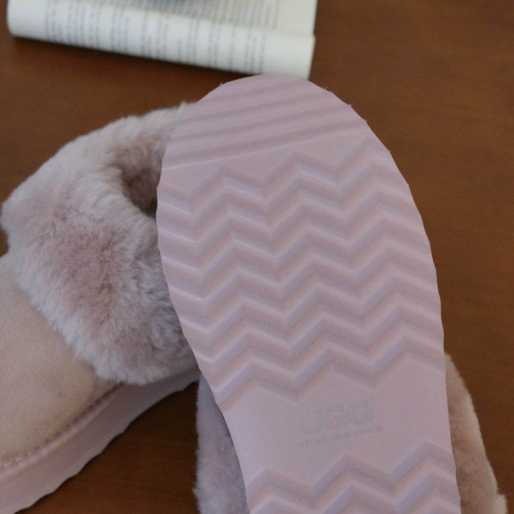 AUSTRALIAN SHEPHERD® UGG Slippers Women Sheepskin Wool Collar Ankle Platform Clarrie AS 2081