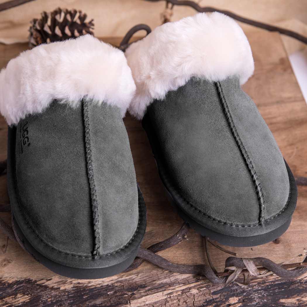 AUSTRALIAN SHEPHERD® UGG Slippers Sheepskin Wool Scuff Muffin 15564