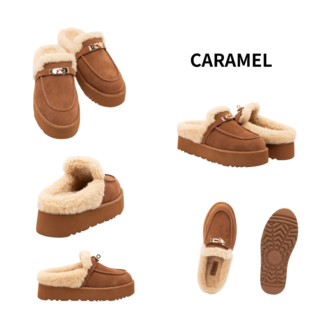 OZWEAR UGG Women's Shearling Platform Mule OB 1104