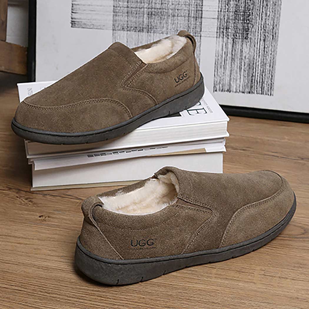 AUSTRALIAN SHEPHERD® UGG Slippers Men Sheepskin Wool Ankle Dino AS 2011