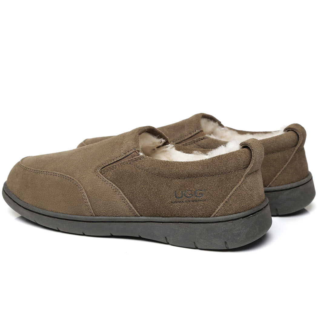 AUSTRALIAN SHEPHERD® UGG Slippers Men Sheepskin Wool Ankle Dino AS 2011