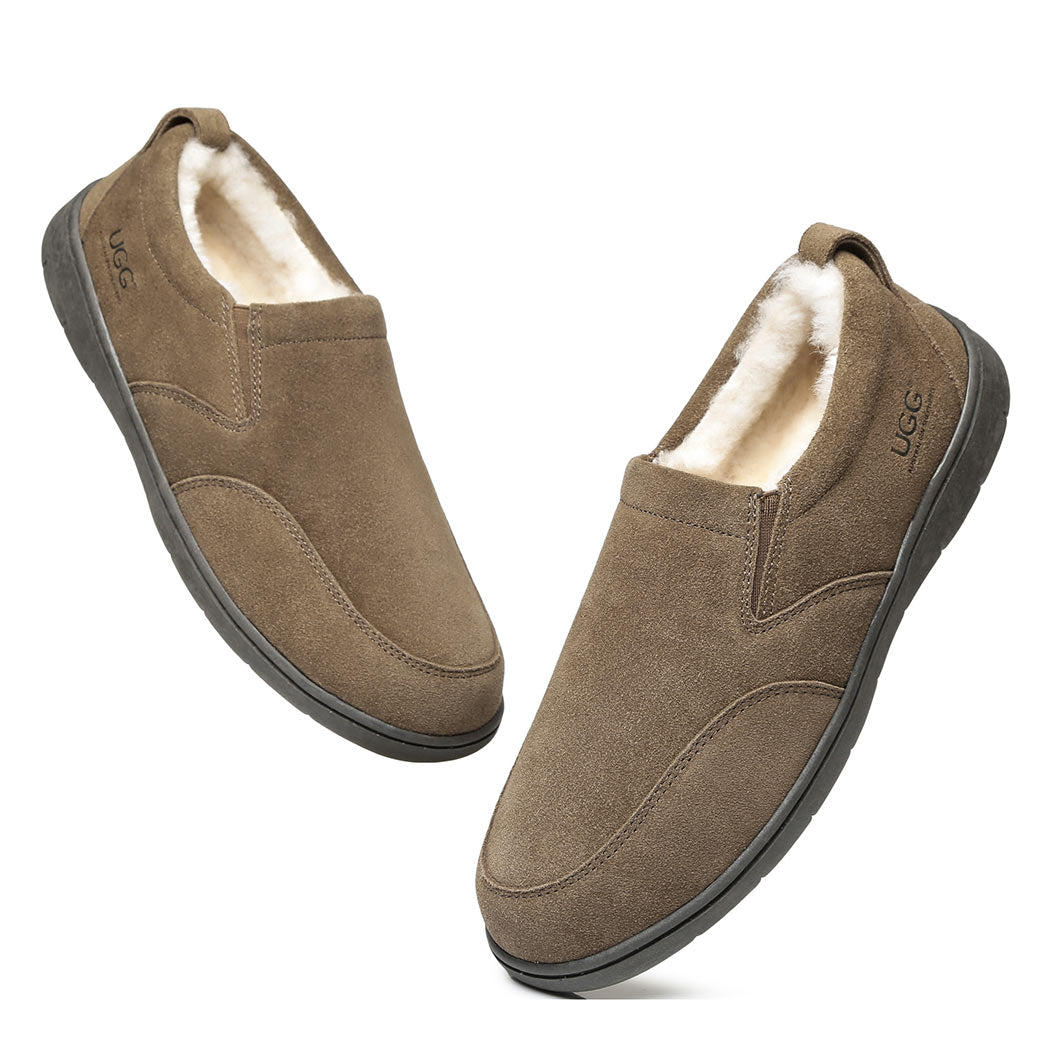 AUSTRALIAN SHEPHERD® UGG Slippers Men Sheepskin Wool Ankle Dino AS 2011