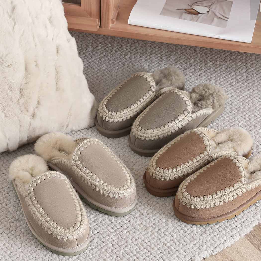 AUSTRALIAN SHEPHERD® UGG Slippers Women Sheepskin Wool Knitted Sophia AS 2072