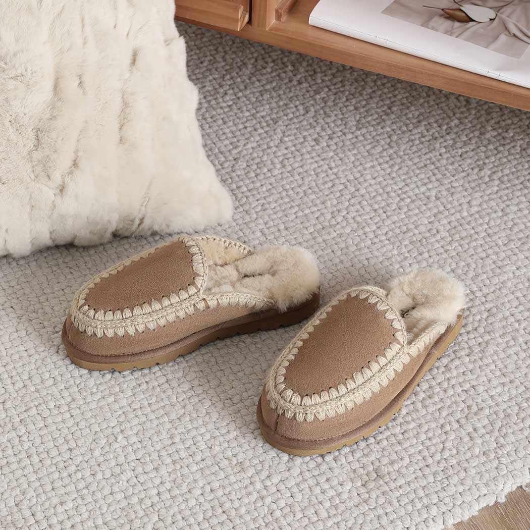 AUSTRALIAN SHEPHERD® UGG Slippers Women Sheepskin Wool Knitted Sophia AS 2072