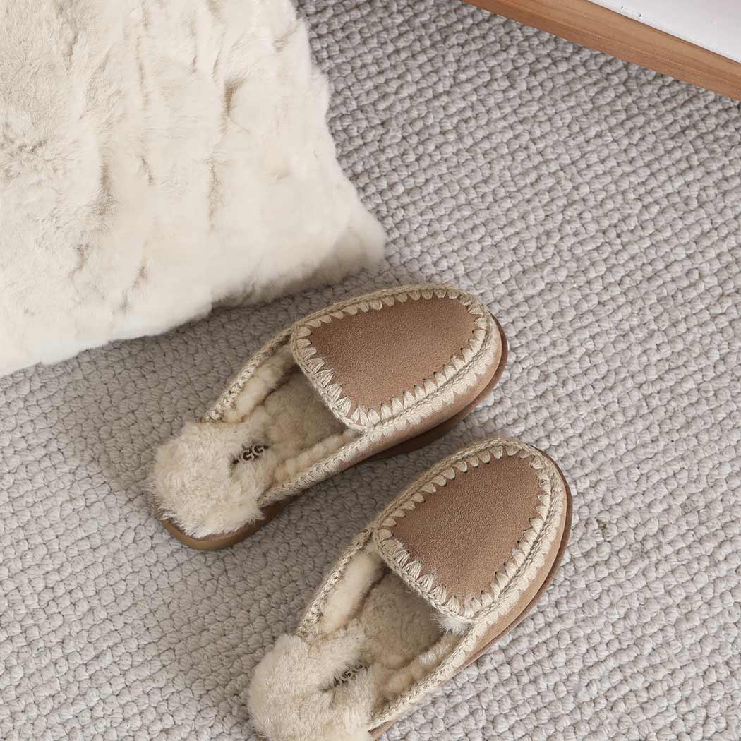 AUSTRALIAN SHEPHERD® UGG Slippers Women Sheepskin Wool Knitted Sophia AS 2072