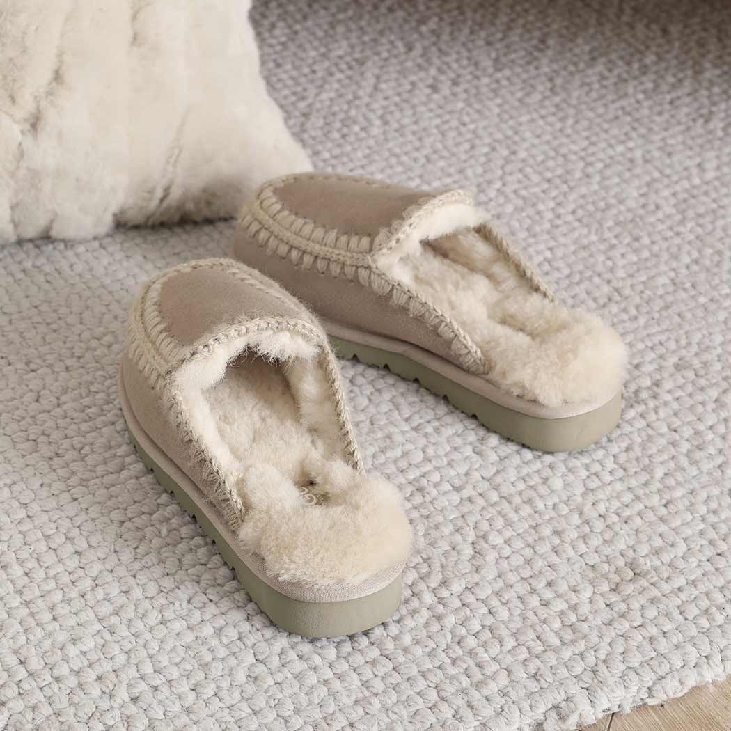 AUSTRALIAN SHEPHERD® UGG Slippers Women Sheepskin Wool Knitted Sophia AS 2072