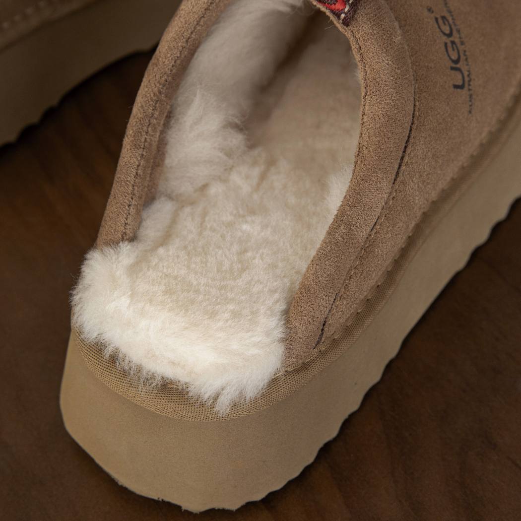 AUSTRALIAN SHEPHERD® UGG Slippers Sheepskin Wool Platform Tazzy Calla AS 2084