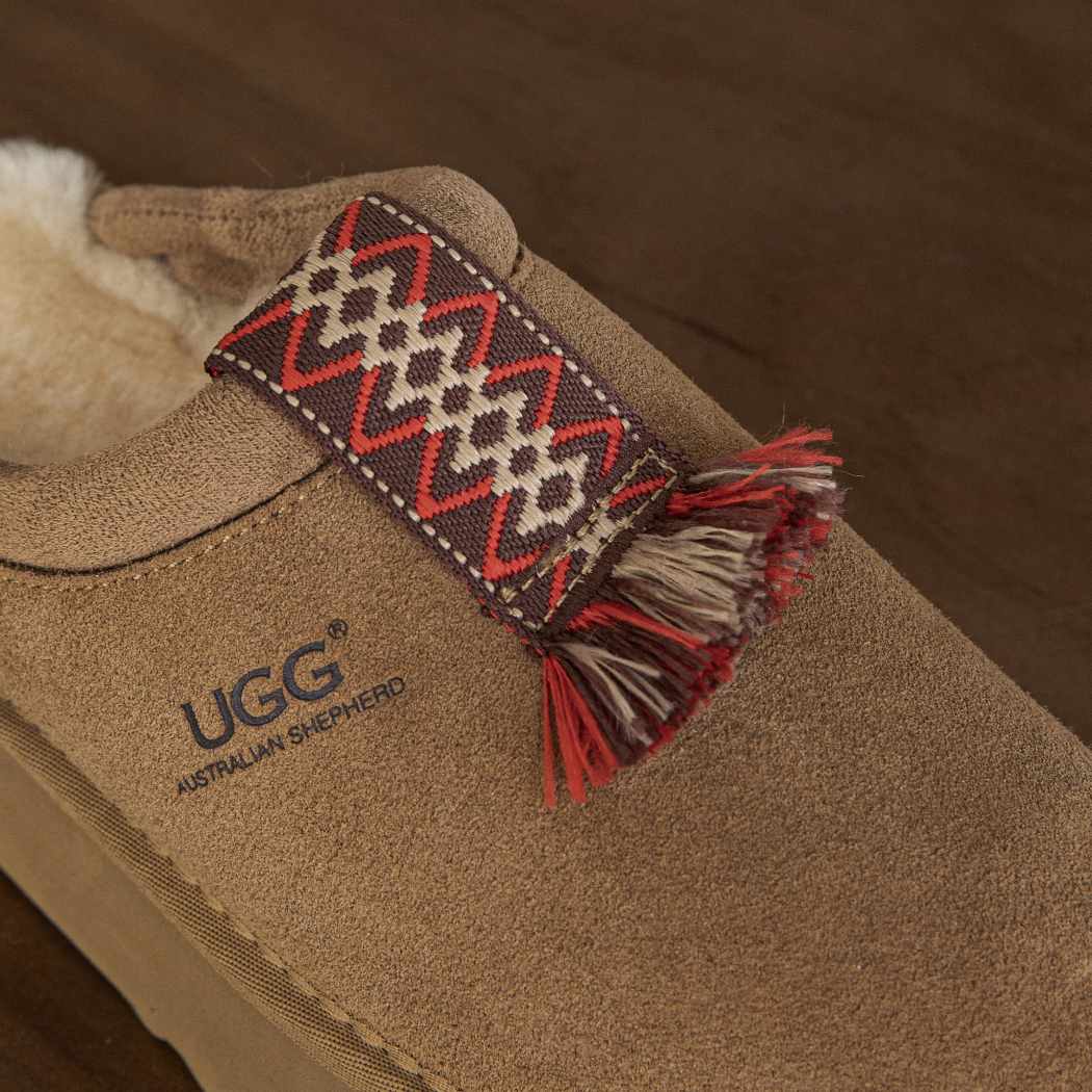 AUSTRALIAN SHEPHERD® UGG Slippers Sheepskin Wool Platform Tazzy Calla AS 2084