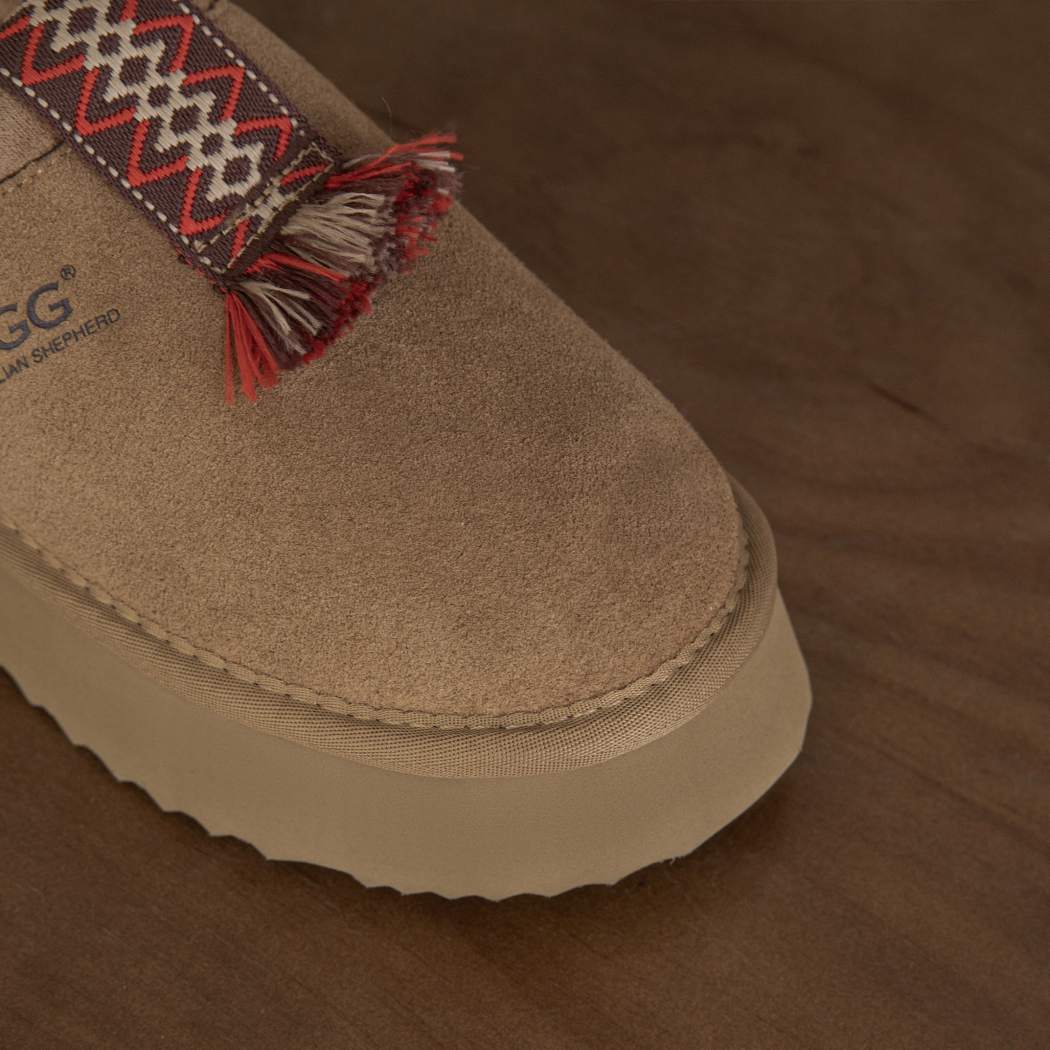 AUSTRALIAN SHEPHERD® UGG Slippers Sheepskin Wool Platform Tazzy Calla AS 2084