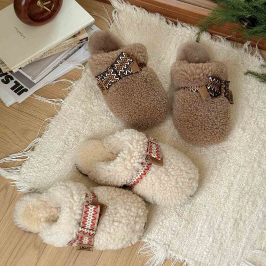 AUSTRALIAN SHEPHERD® UGG Slippers Women Sheepskin Wool Bow Cecil AS 2092