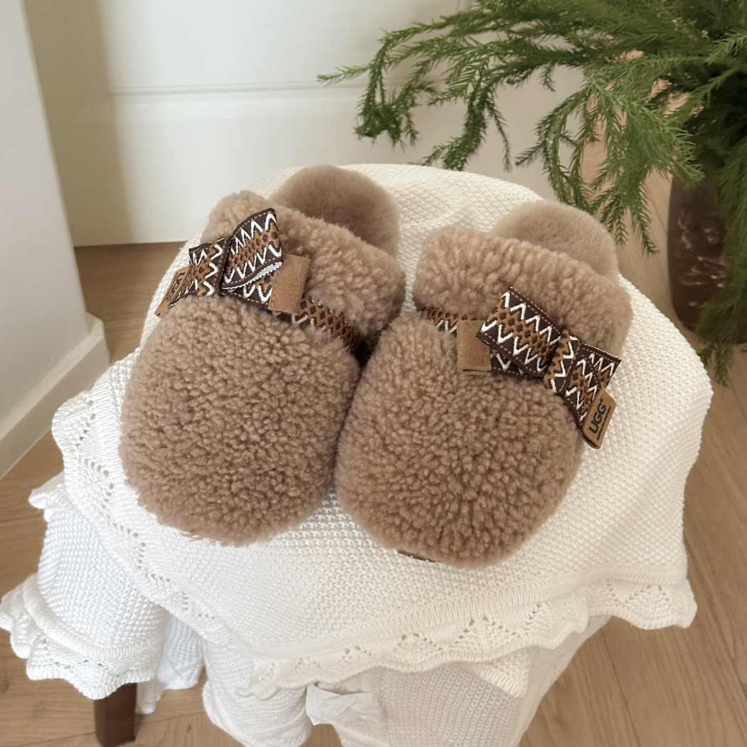 AUSTRALIAN SHEPHERD® UGG Slippers Women Sheepskin Wool Bow Cecil AS 2092