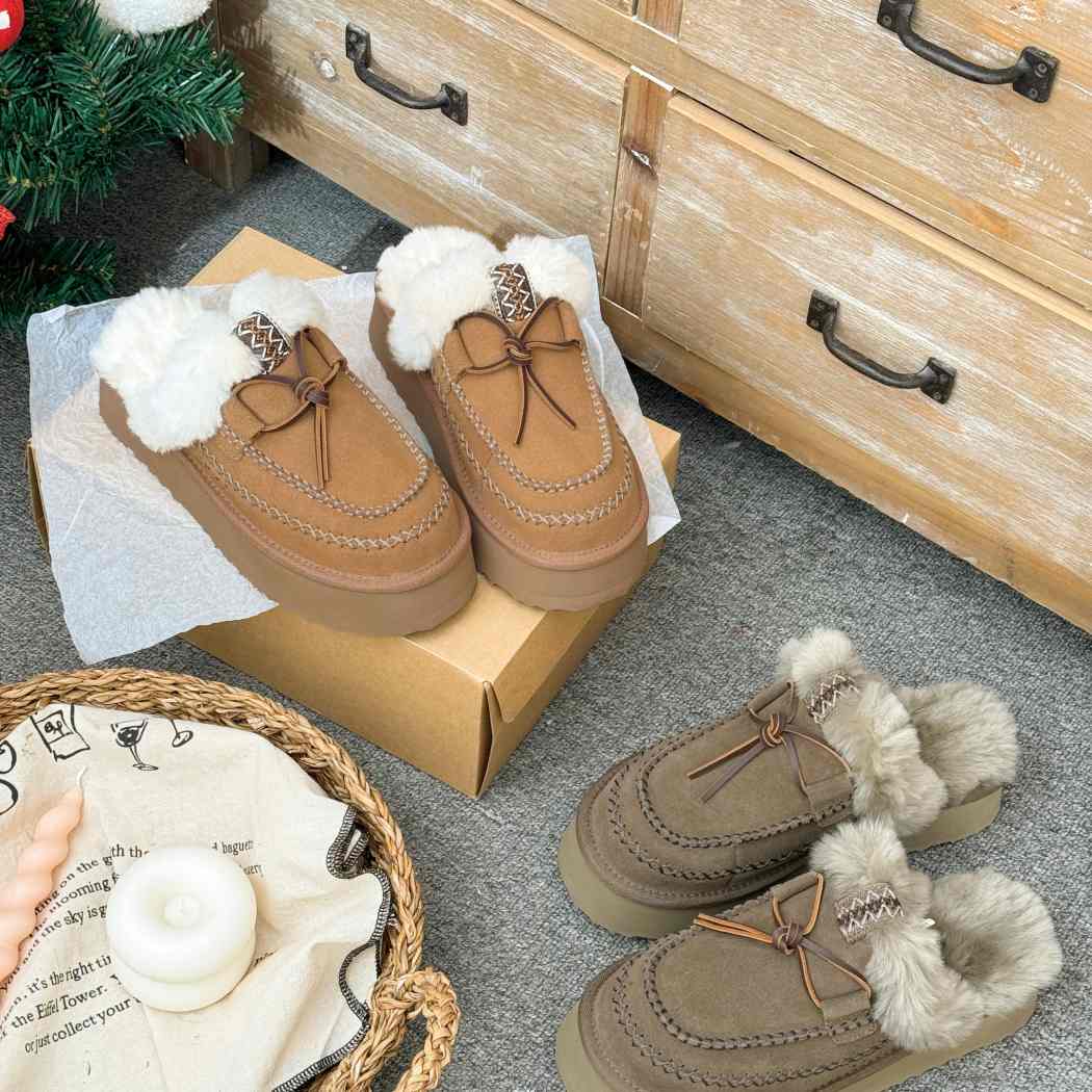 AUSTRALIAN SHEPHERD® UGG Slippers Women Sheepskin Wool Platform Sammy AS 2094