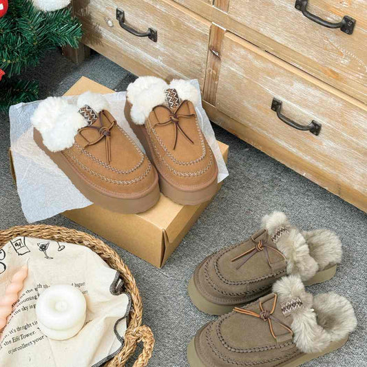 AUSTRALIAN SHEPHERD® UGG Slippers Women Sheepskin Wool Platform Sammy AS 2094