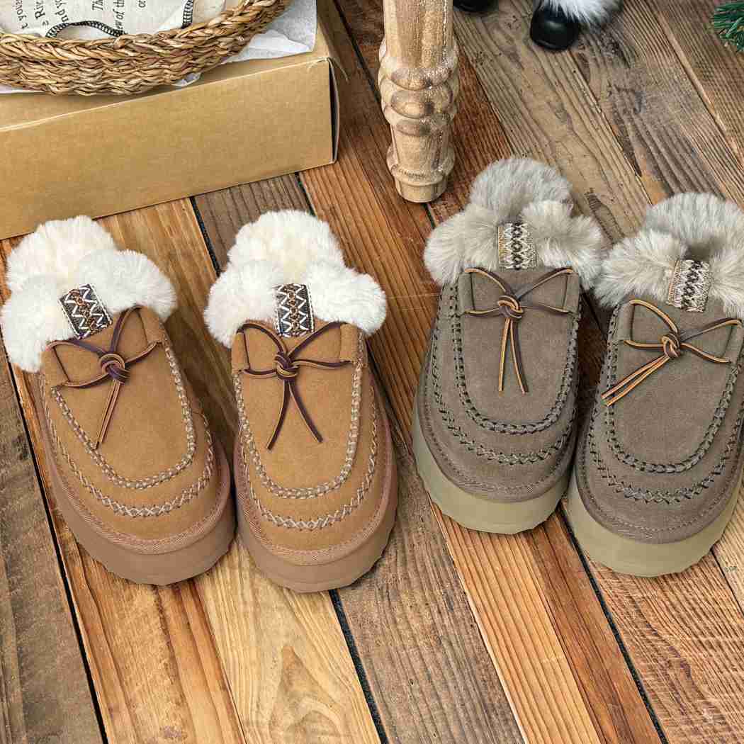 AUSTRALIAN SHEPHERD® UGG Slippers Women Sheepskin Wool Platform Sammy AS 2094