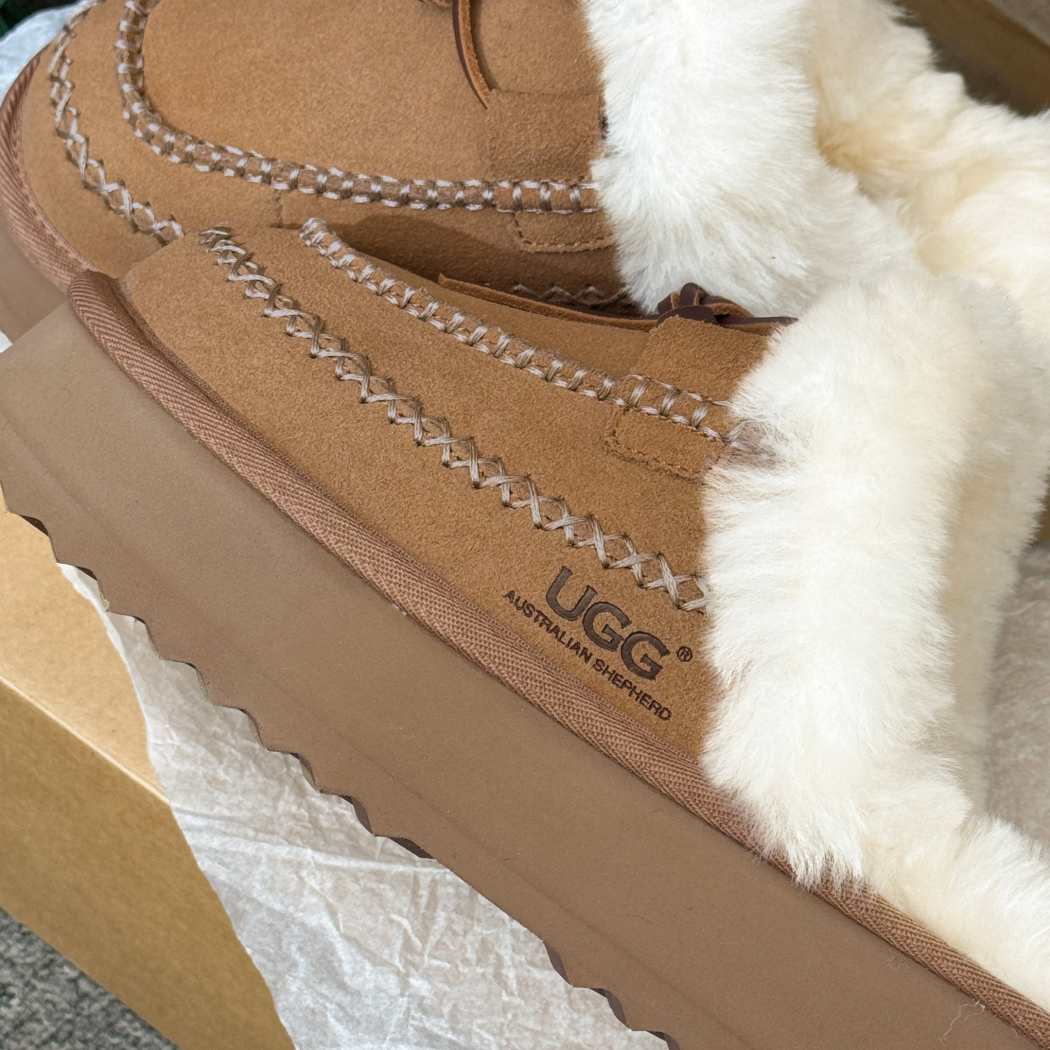 AUSTRALIAN SHEPHERD® UGG Slippers Women Sheepskin Wool Platform Sammy AS 2094
