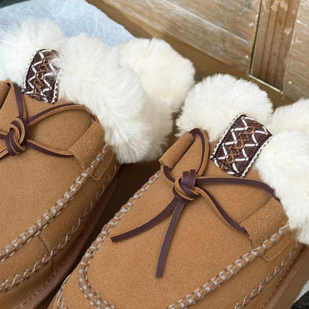 AUSTRALIAN SHEPHERD® UGG Slippers Women Sheepskin Wool Platform Sammy AS 2094