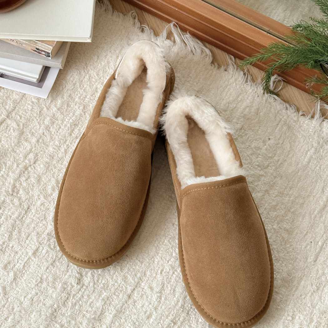 Australian Shepherd® Men's Sheepskin Wool Barn Slippers  AS 2098