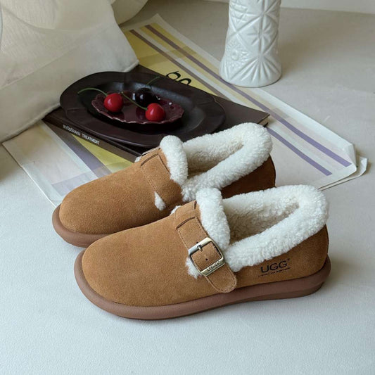AUSTRALIAN SHEPHERD® Froim Adjustable Strap Ankle Sheepskin Slippers AS 2099