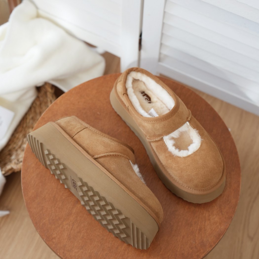 AUSTRALIAN SHEPHERD® UGG Slippers Sheepskin Wool Ankle Platform Carmella AS 2104