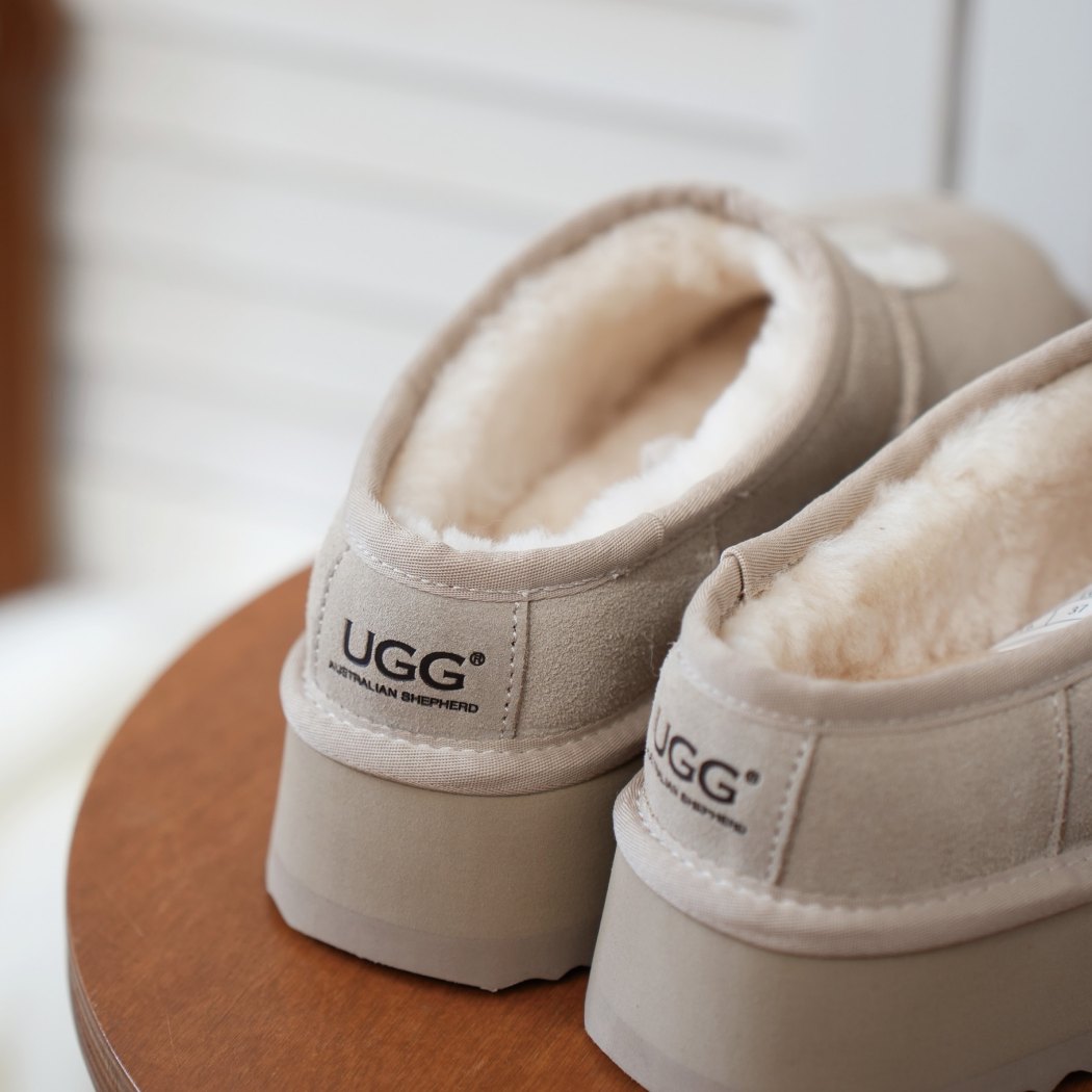 AUSTRALIAN SHEPHERD® UGG Slippers Sheepskin Wool Ankle Platform Carmella AS 2104