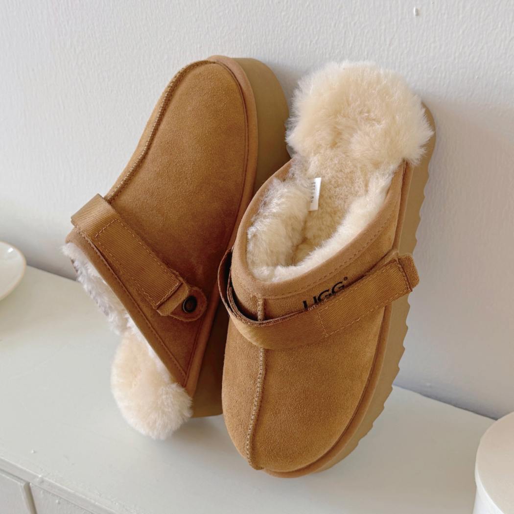 AUSTRALIAN SHEPHERD® Cozeln Slingback Platform Sheepskin Slippers AS 2111