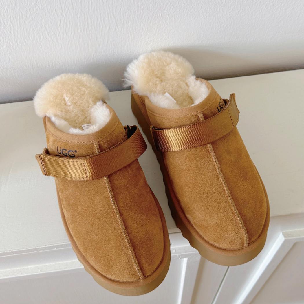 AUSTRALIAN SHEPHERD® Cozeln Slingback Platform Sheepskin Slippers AS 2111