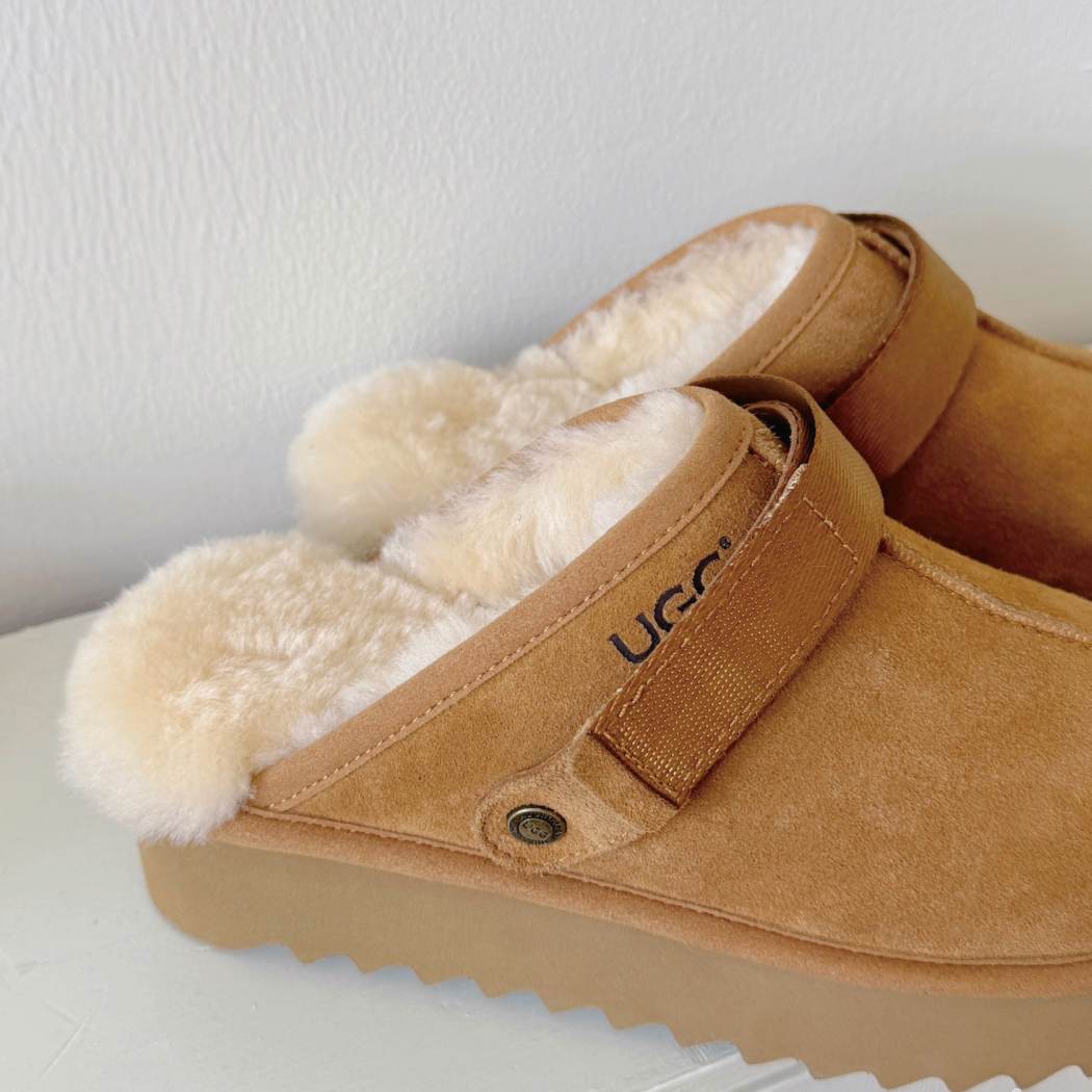 AUSTRALIAN SHEPHERD® Cozeln Slingback Platform Sheepskin Slippers AS 2111