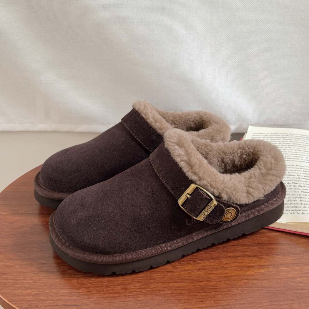 AUSTRALIAN SHEPHERD® UGG Slippers Sheepskin Wool Adjustable Strap Ankle AS 2112