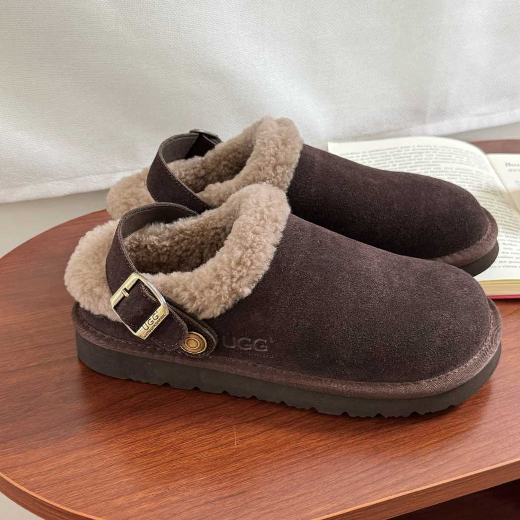 AUSTRALIAN SHEPHERD® UGG Slippers Sheepskin Wool Adjustable Strap Ankle AS 2112