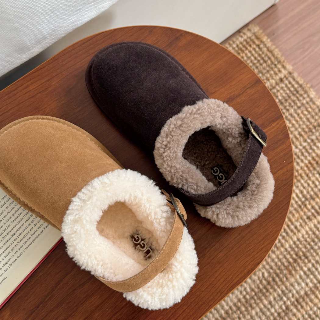AUSTRALIAN SHEPHERD® UGG Slippers Sheepskin Wool Adjustable Strap Ankle AS 2112