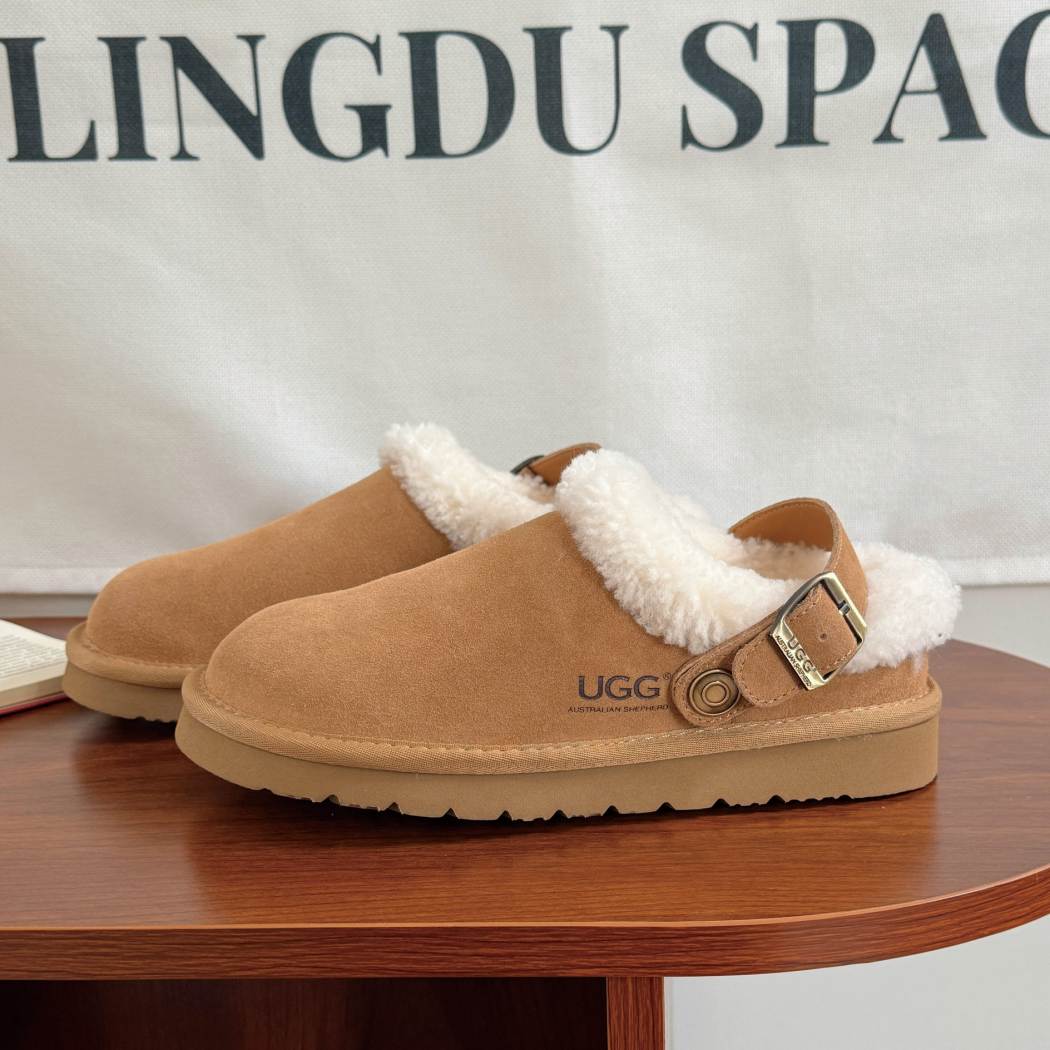 AUSTRALIAN SHEPHERD® UGG Slippers Sheepskin Wool Adjustable Strap Ankle AS 2112