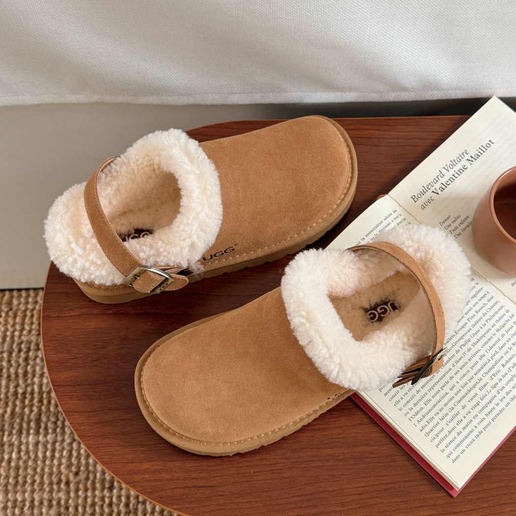 AUSTRALIAN SHEPHERD® UGG Slippers Sheepskin Wool Adjustable Strap Ankle AS 2112