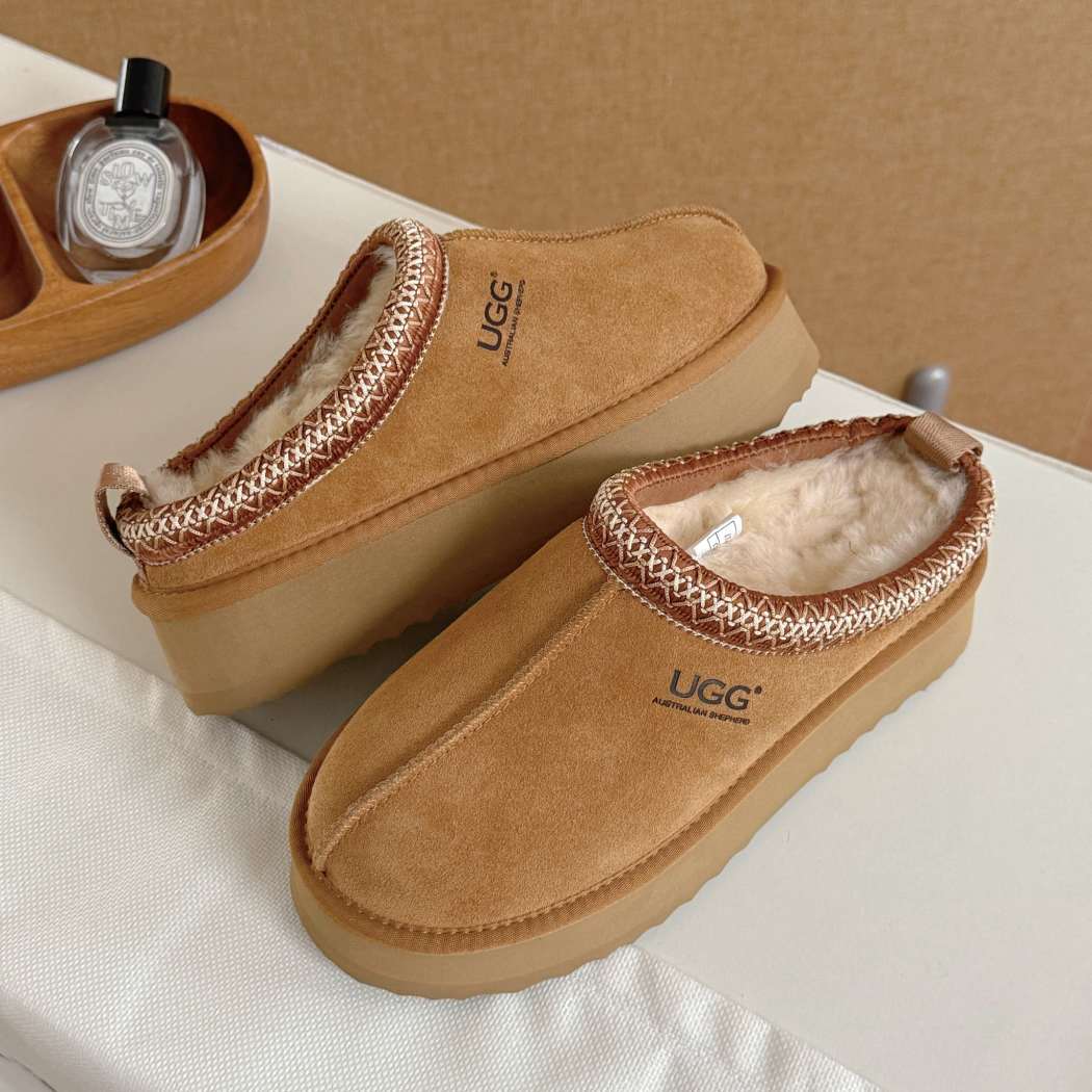 AUSTRALIAN SHEPHERD® UGG Slippers Sheepskin Wool Ankle Platform Tazzy Tay AS 2114