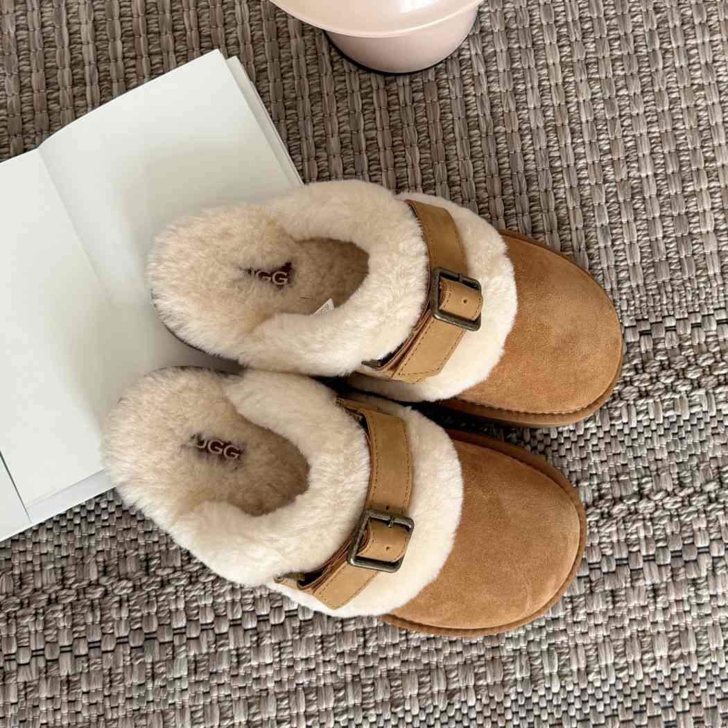 AUSTRALIAN SHEPHERD® Sheepskin Wool Buckle Clogs Brenza Slippers AS 2148