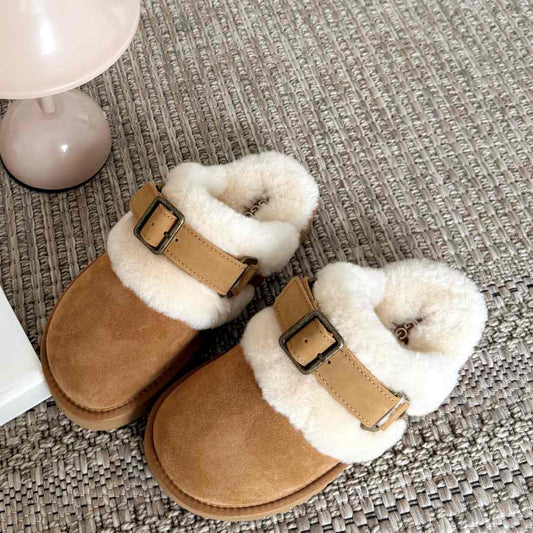 AUSTRALIAN SHEPHERD® Sheepskin Wool Buckle Clogs Brenza Slippers AS 2148