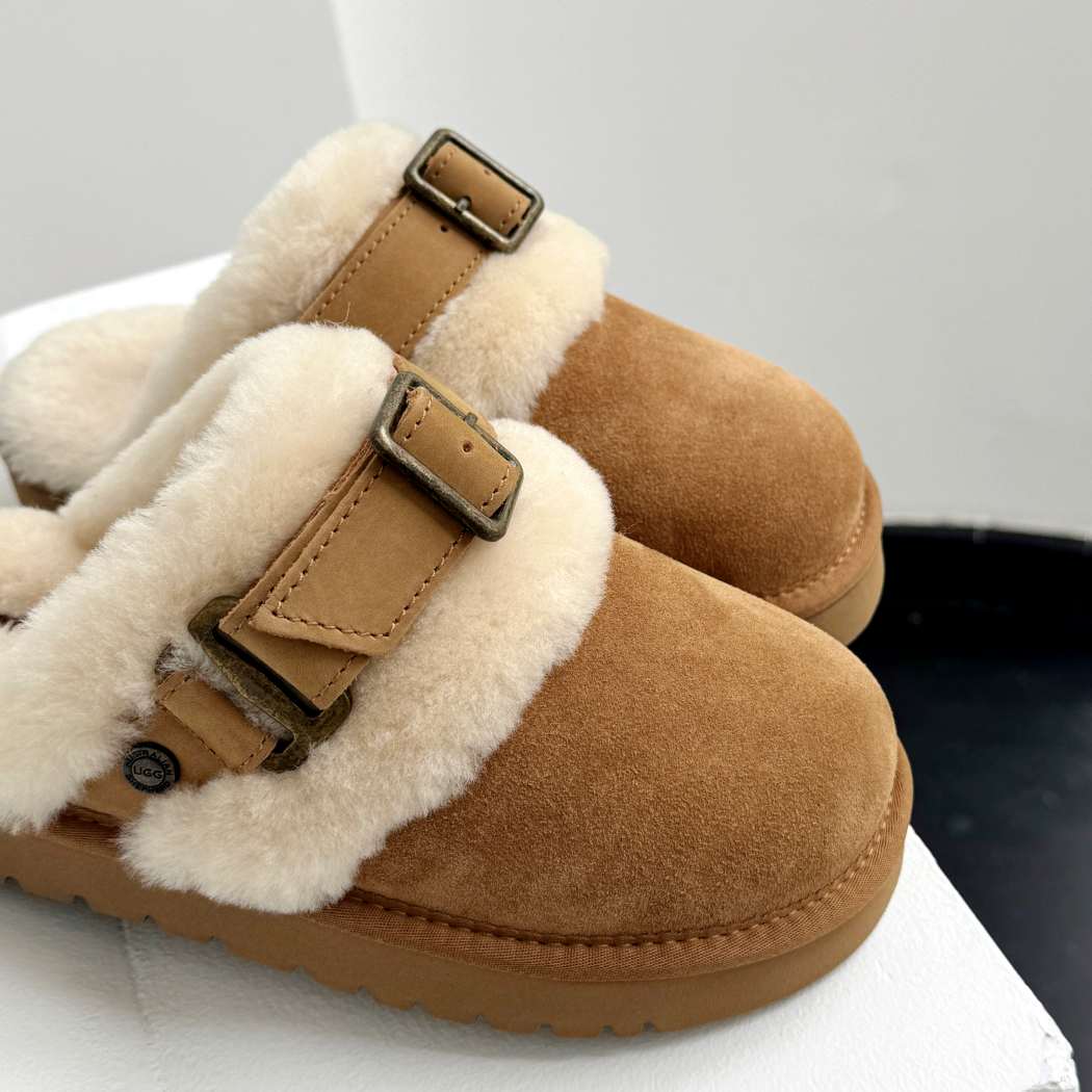 AUSTRALIAN SHEPHERD® Sheepskin Wool Buckle Clogs Brenza Slippers AS 2148