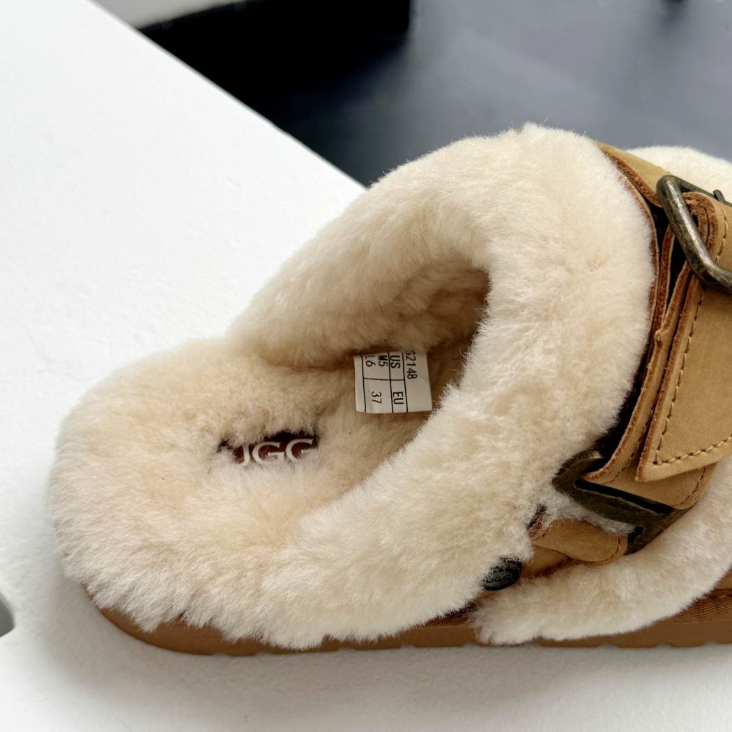 AUSTRALIAN SHEPHERD® Sheepskin Wool Buckle Clogs Brenza Slippers AS 2148