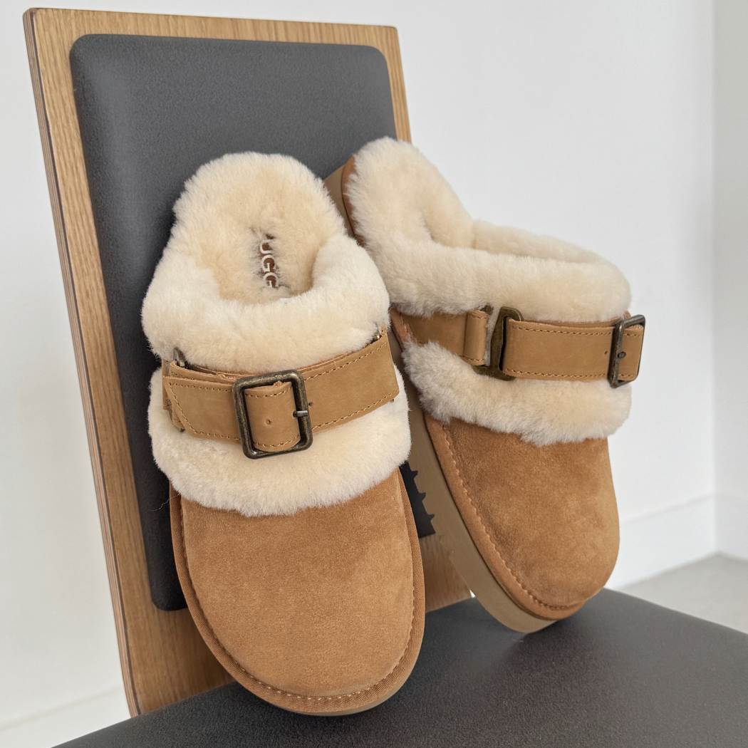 AUSTRALIAN SHEPHERD® Sheepskin Wool Buckle Clogs Brenza Slippers AS 2148