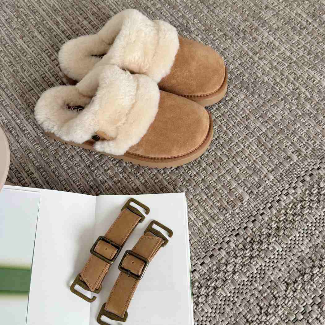 AUSTRALIAN SHEPHERD® Sheepskin Wool Buckle Clogs Brenza Slippers AS 2148