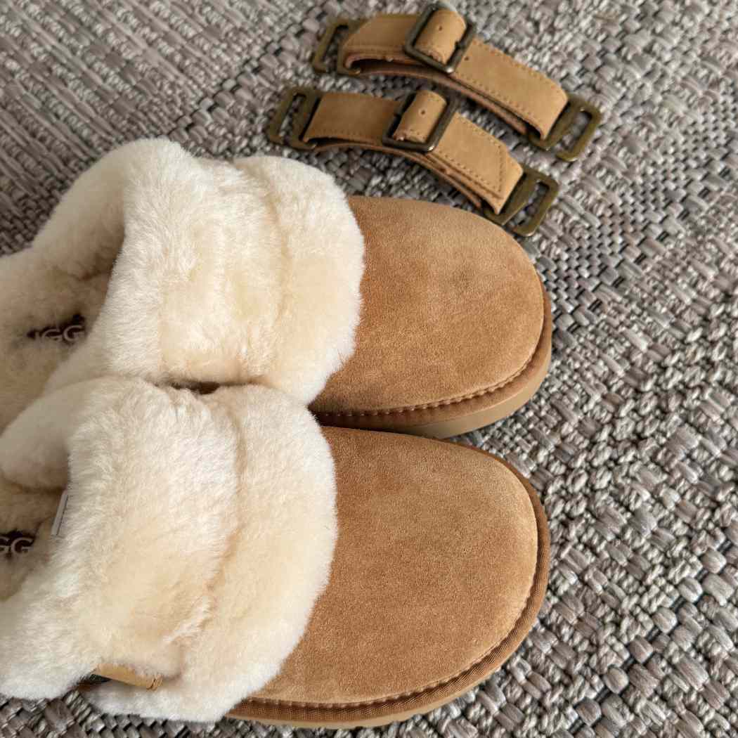 AUSTRALIAN SHEPHERD® Sheepskin Wool Buckle Clogs Brenza Slippers AS 2148