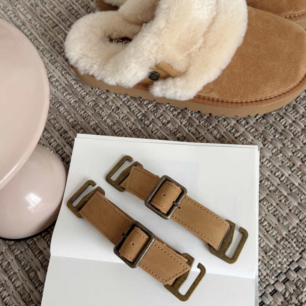 AUSTRALIAN SHEPHERD® Sheepskin Wool Buckle Clogs Brenza Slippers AS 2148