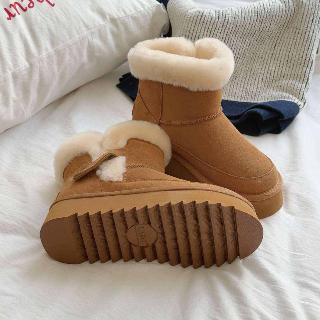 AUSTRALIAN SHEPHERD® UGG Boots Sheepskin Wool Shearling Platform Bynnie AS 3094