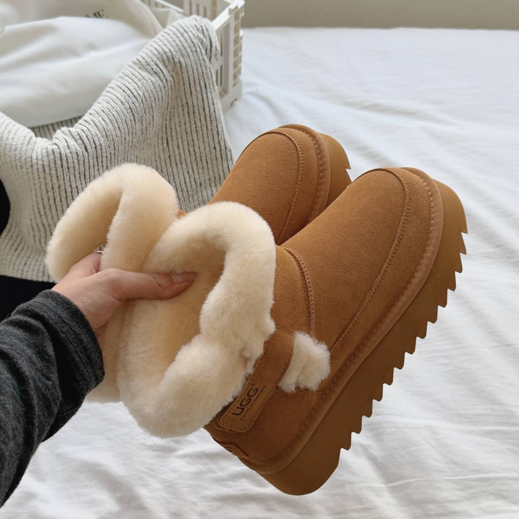 AUSTRALIAN SHEPHERD® UGG Boots Sheepskin Wool Shearling Platform Bynnie AS 3094